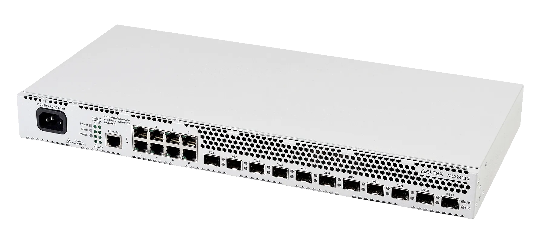 Ethernet-коммутатор MES2411X, 8x1G RJ45 + 11x1G/10G SFP+, L3, 220V AC